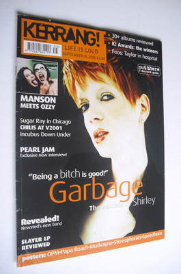 Kerrang magazine - Shirley Manson cover (1 September 2001 - Issue 868)