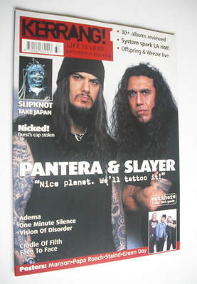 Kerrang magazine - Pantera & Slayer cover (15 September 2001 - Issue 870)