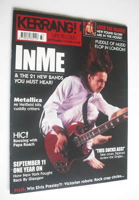 Kerrang magazine - INME cover (14 September 2002 - Issue 921)
