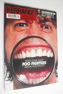 Kerrang magazine - Dave Grohl cover (28 September 2002 - Issue 923)