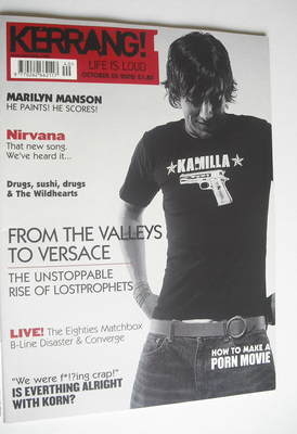 Kerrang magazine - Lostprophets cover (5 October 2002 - Issue 924)