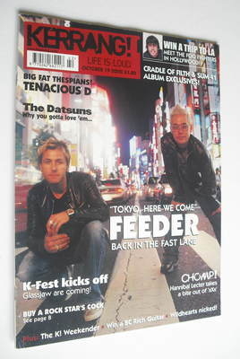 Kerrang magazine - Feeder cover (19 October 2002 - Issue 926)