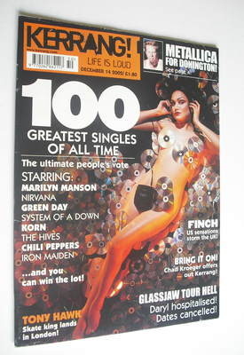 Kerrang magazine - 100 Greatest Singles Of All Time cover (14 December 2002 - Issue 934)