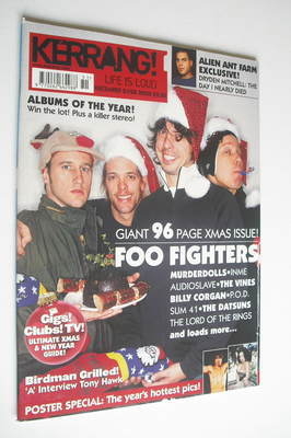 Kerrang magazine - Foo Fighters cover (21-28 December 2002 - Issue 935)