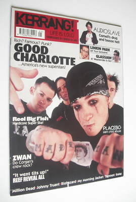 Kerrang magazine - Good Charlotte cover (1 February 2003 - Issue 940)