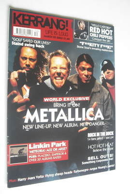 Kerrang magazine - Metallica cover (22 March 2003 - Issue 947)
