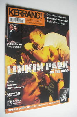 Kerrang magazine - Linkin Park cover (6 October 2001 - Issue 873)