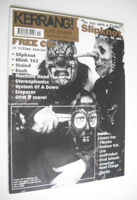 Kerrang magazine - Slipknot cover (3 November 2001 - Issue 877)