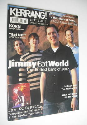 Kerrang magazine - Jimmy Eat World cover (19 January 2002 - Issue 887)