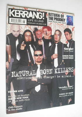 Kerrang magazine - Natural Born Killers cover (9 February 2002 - Issue 890)