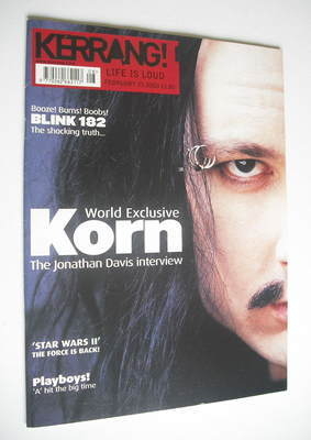 Kerrang magazine - Jonathan Davis cover (23 February 2002 - Issue 892)
