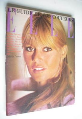 French Elle magazine - 14 October 1965 - Brigitte Bardot cover