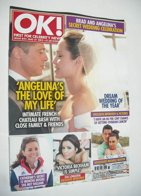 <!--2012-08-21-->OK! magazine - Brad Pitt and Angelina Jolie cover (21 Augu