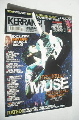 Kerrang magazine - Muse cover (13 December 2003 - Issue 985)