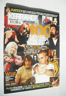Kerrang magazine - 100 Reasons Why 2004 Will Rule cover (10 January 2004 - Issue 987)