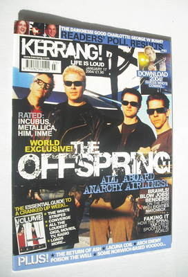 Kerrang magazine - The Offspring cover (17 January 2004 - Issue 988)