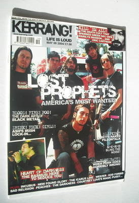 <!--2004-05-08-->Kerrang magazine - Lostprophets cover (8 May 2004 - Issue 