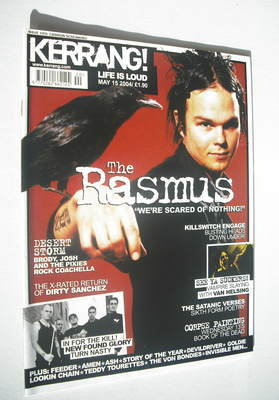 Kerrang magazine - The Rasmus cover (15 May 2004 - Issue 1005)