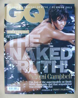British GQ magazine - March 2011 - Naomi Campbell cover