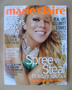 British Marie Claire magazine - July 2006 - Mariah Carey cover