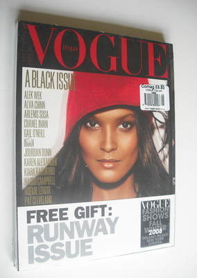 Vogue Italia magazine - July 2008 - Liya Kebede cover