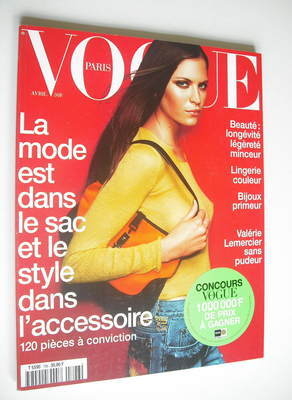 <!--1999-04-->French Paris Vogue magazine - April 1999 - Frankie Rayder cov