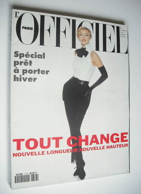 <!--1992-08-->L'Officiel Paris magazine (August 1992 - Daniela Pestova cove