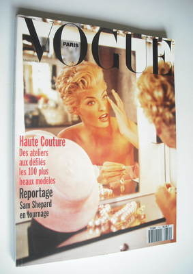 <!--1991-03-->French Paris Vogue magazine - March 1991 - Linda Evangelista 