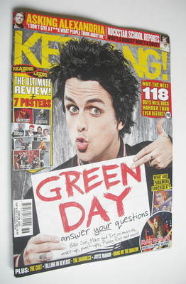 Kerrang magazine - Green Day cover (8 September 2012 - Issue 1431)