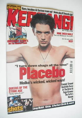 Kerrang magazine - Brian Molko cover (22 July 2000 - Issue 811)