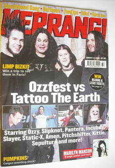 Kerrang magazine - Ozzfest vs Tattoo The Earth cover (12 August 2000 - Issue 814)