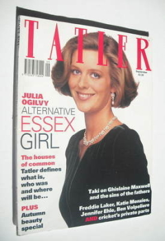 Tatler magazine - September 1992 - Julia Ogilvy cover