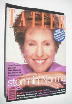 Tatler magazine - October 1992 - Norma Major cover