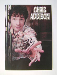 Chris Addison autograph (hand-signed photograph)
