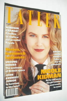Tatler magazine - January 1993 - Nicole Kidman cover