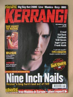 Kerrang magazine - Trent Reznor cover (25 September 1999 - Issue 769)