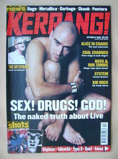 <!--1999-10-09-->Kerrang magazine - Ed Kowalczyk cover (9 October 1999 - Is