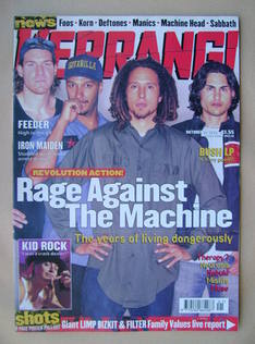 Kerrang magazine - Rage Against The Machine cover (16 October 1999 - Issue 772)