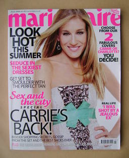 British Marie Claire magazine - July 2008 - Sarah Jessica Parker cover