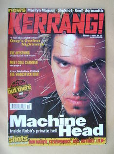 Kerrang magazine - Robb Flynn cover (14 August 1999 - Issue 763)