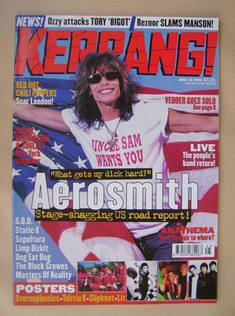 Kerrang magazine - Steven Tyler cover (26 June 1999 - Issue 756)