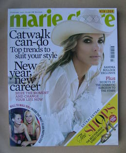 British Marie Claire magazine - February 2007 - Sandra Bullock cover