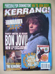 Kerrang magazine - Jon Bon Jovi cover (26 February 1994 - Issue 483)