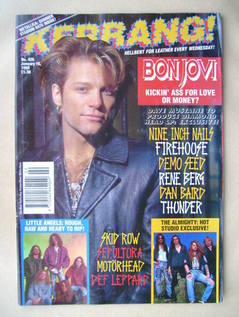 Kerrang magazine - Jon Bon Jovi cover (16 January 1993 - Issue 426)