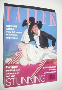 Tatler magazine - September 1993 - Twiggy cover