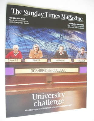 The Sunday Times magazine - University Challenge cover (16 September 2012)