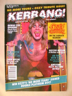 Kerrang magazine - Ozzy Osbourne cover (12 December 1992 - Issue 422)