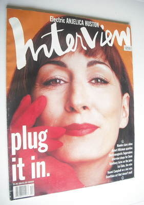<!--1991-12-->Interview magazine - December 1991 - Anjelica Huston cover