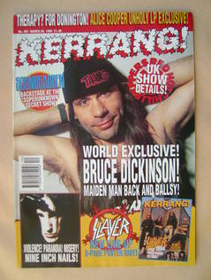Kerrang magazine - Bruce Dickinson cover (26 March 1994 - Issue 487)