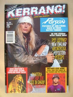 Kerrang magazine - Bret Michaels cover (9 January 1993 - Issue 425)